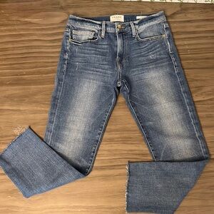 FRAME DENIM LE BOY ANKLE CROPPED RAW SIZE  HEM 27